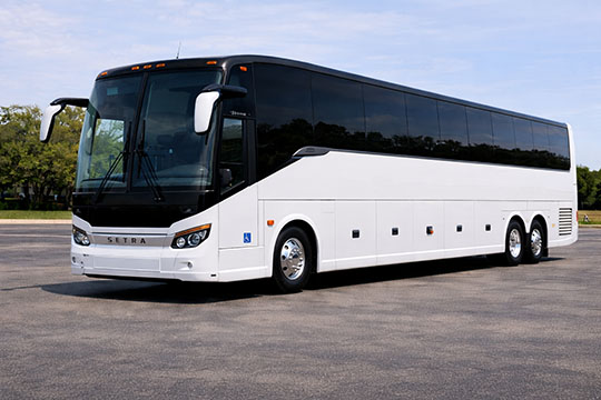 56-passenger charter bus available for charter in Ridgeland, MS